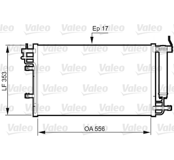 Kondenzátor, klimatizace VALEO 814345