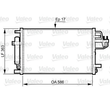 Kondenzátor, klimatizace VALEO 814347