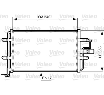 Kondenzátor, klimatizace VALEO 814357