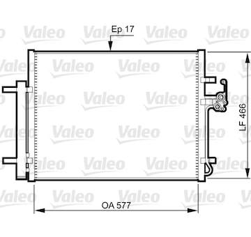 Kondenzátor, klimatizace VALEO 814360