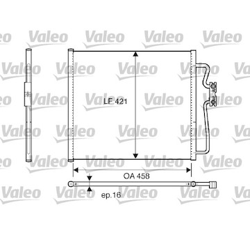 Kondenzátor, klimatizace VALEO 816922