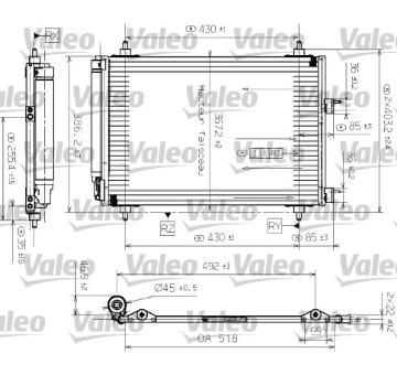 Kondenzátor, klimatizace VALEO 817524