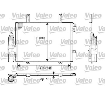 Kondenzátor, klimatizace VALEO 817662