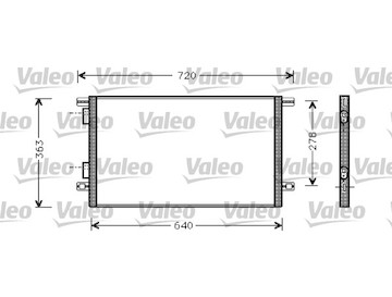 Kondenzátor, klimatizace VALEO 818008