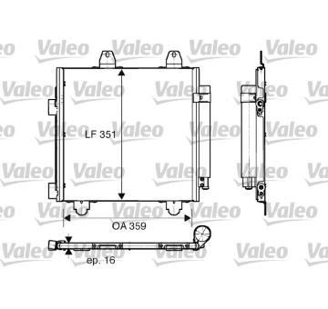 Kondenzátor, klimatizace VALEO 818013