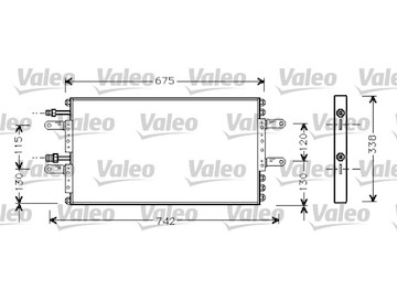 Kondenzátor, klimatizace VALEO 818030