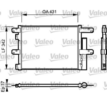 Kondenzátor, klimatizace VALEO 818116