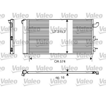 Kondenzátor, klimatizace VALEO 818162