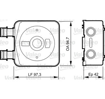 Olejový chladič, motorový olej VALEO 818889