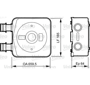 Olejový chladič, motorový olej VALEO 818890