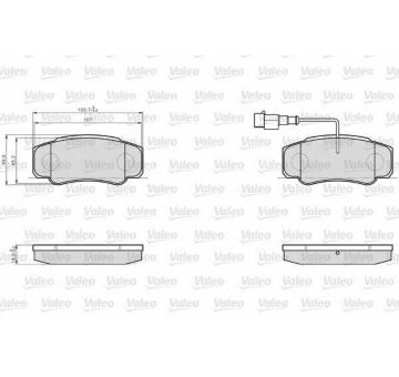 Sada brzdových destiček, kotoučová brzda VALEO 873921
