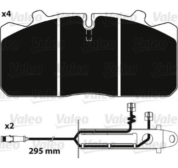 Sada brzdových destiček, kotoučová brzda VALEO 882238