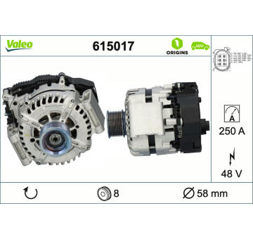 Generátor startéru VALEO 615017