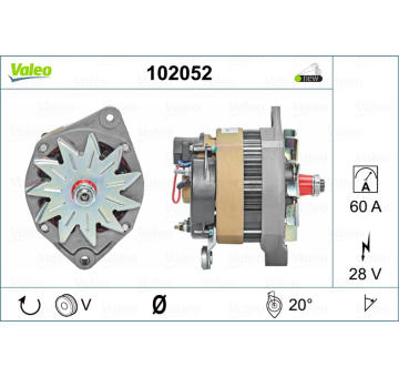 Alternátor VALEO 102052