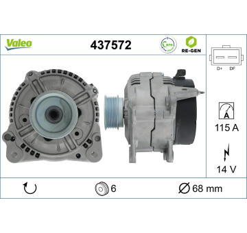 Alternátor VALEO 437572