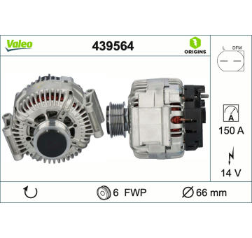 Alternátor VALEO 439564