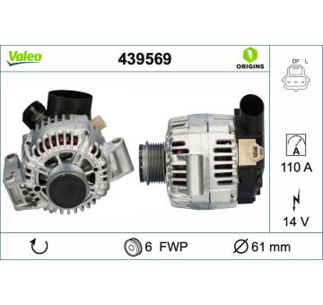 Alternátor VALEO 439569
