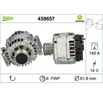 Alternátor VALEO 439657