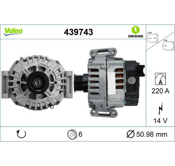 Alternátor VALEO 439743
