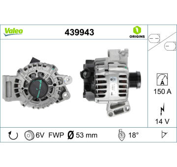 Alternátor VALEO 439943