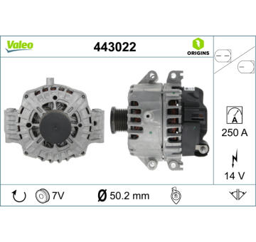 Alternátor VALEO 443022