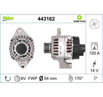 Alternátor VALEO 443162