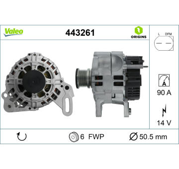 Alternátor VALEO 443261