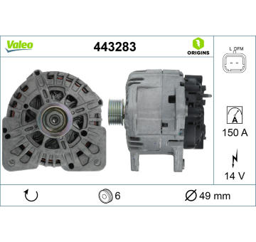 Alternátor VALEO 443283