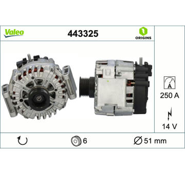 Alternátor VALEO 443325