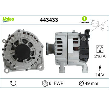 Alternátor VALEO 443433