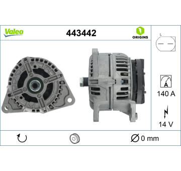 Alternátor VALEO 443442