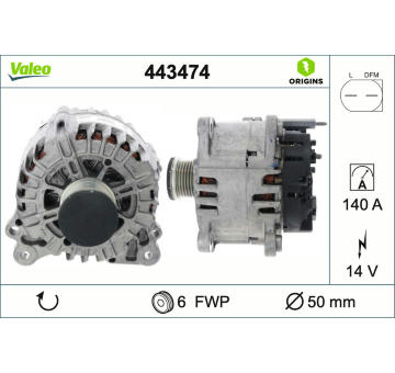 Alternátor VALEO 443474
