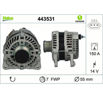Alternátor VALEO 443531