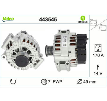 Alternátor VALEO 443545