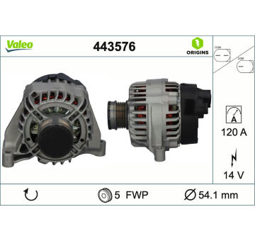 Alternátor VALEO 443576