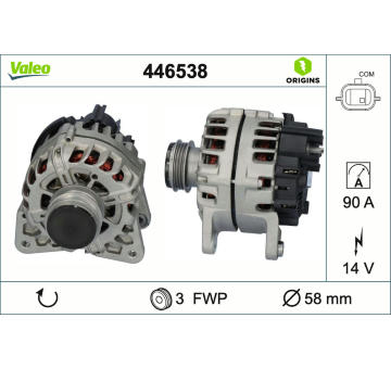 Alternátor VALEO 446538