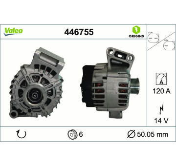 Alternátor VALEO 446755