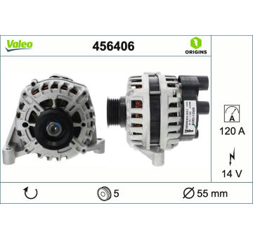 Alternátor VALEO 456406