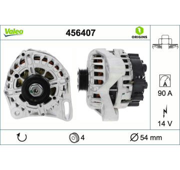 Alternátor VALEO 456407