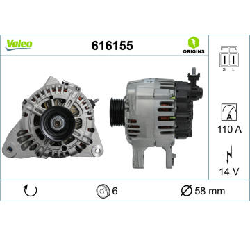 generátor VALEO 616155