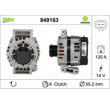 Alternátor VALEO 849163