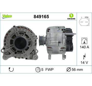 Alternátor VALEO 849165