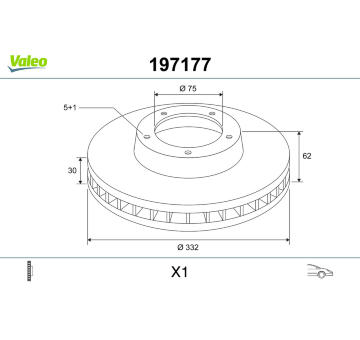 Brzdový kotouč VALEO 197177