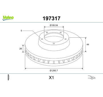 Brzdový kotouč VALEO 197317
