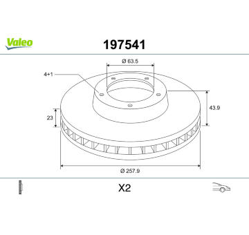 Brzdový kotouč VALEO 197541