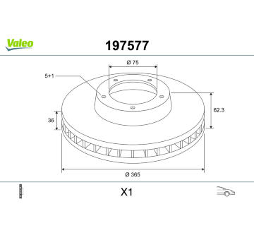 Brzdový kotouč VALEO 197577