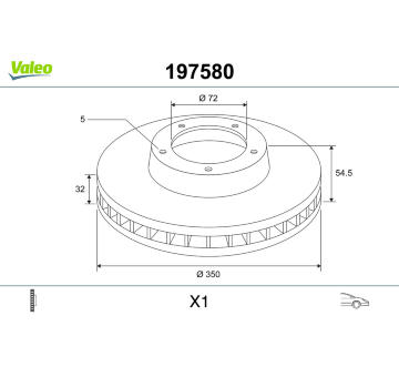 Brzdový kotouč VALEO 197580