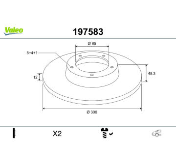 Brzdový kotouč VALEO 197583