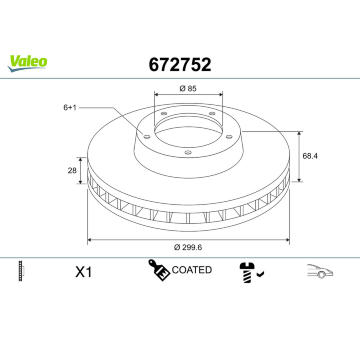 Brzdový kotouč VALEO 672752