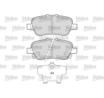 Sada brzdových destiček, kotoučová brzda VALEO 601674